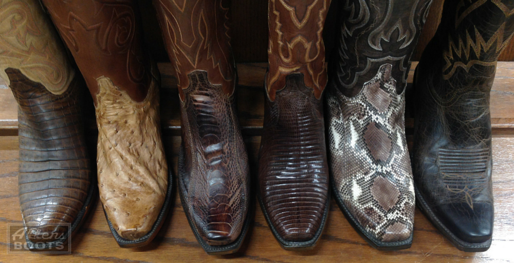 6 Common Cowboy Boot Leathers The Pros Cons You Need To Know Allens Boots