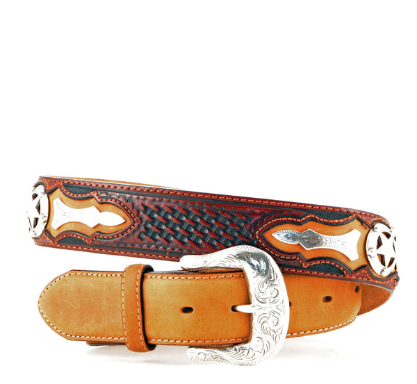 Justin Men's Tan Odessa Star Belt