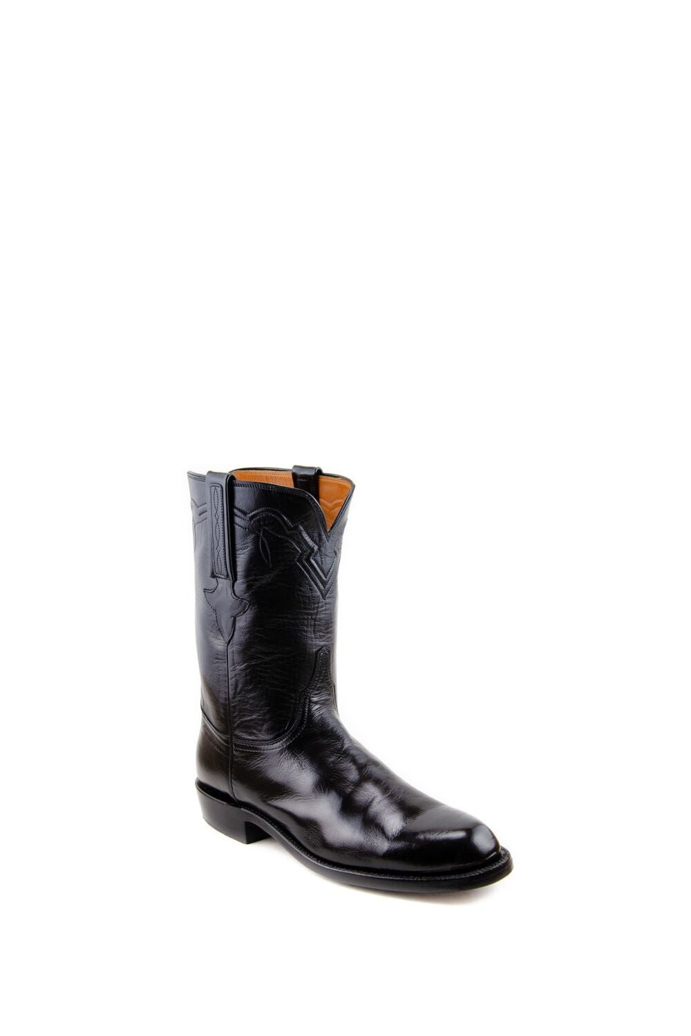 Lucchese Classic Buffalo Calf Roper Black Allens Boots