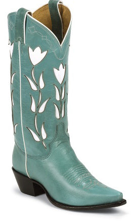 Justin women's turquoise boots sale