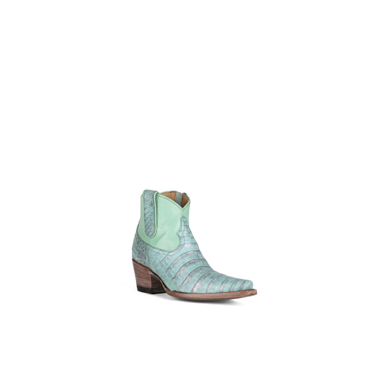 Allens Brand - Lola Caiman - Almond Toe - Metallic Turquoise