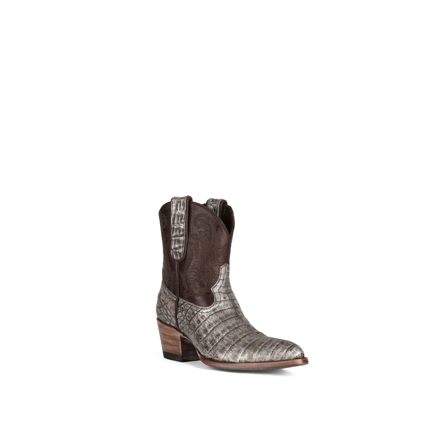 Allens Brand - Lola Caiman - Almond Toe - Tan Metallic