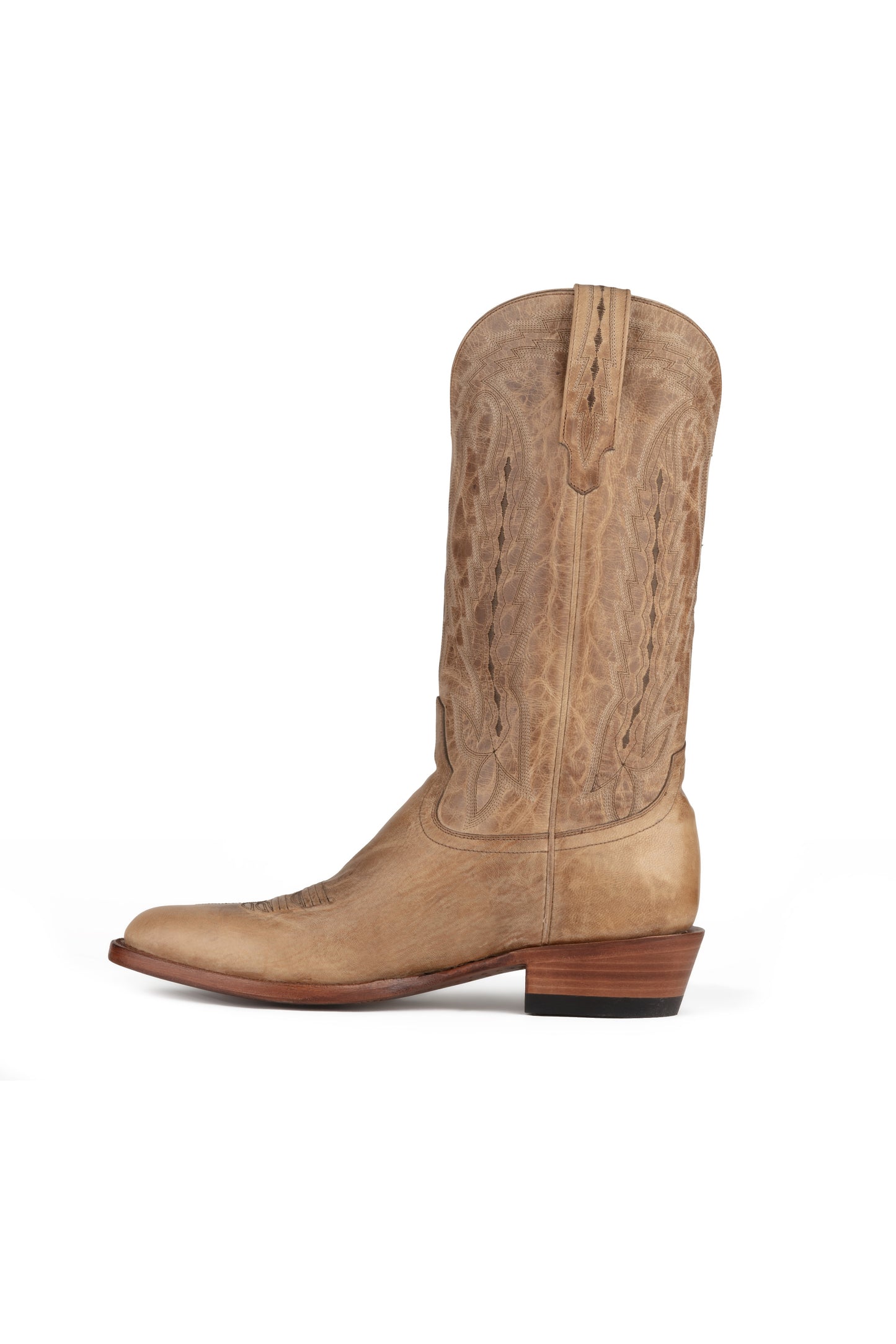 Allens Brand - Hoss Mad Dog Goat - Round Toe - Tan