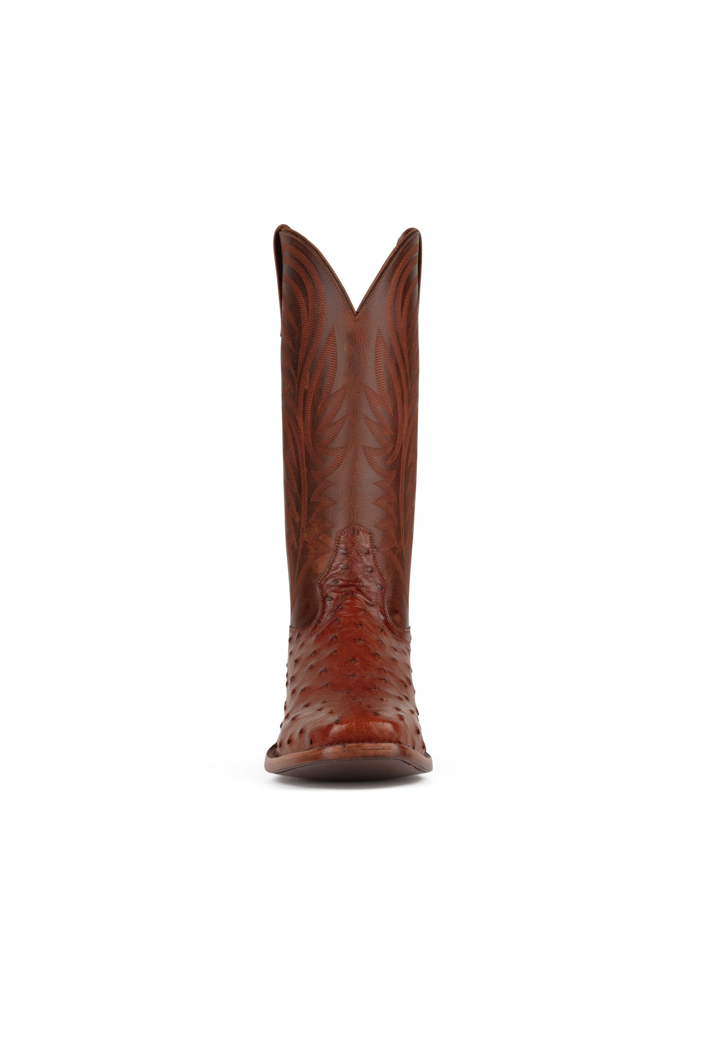 Allens Brand - Brady - Pecan Full Quill Ostrich - Cutter Toe