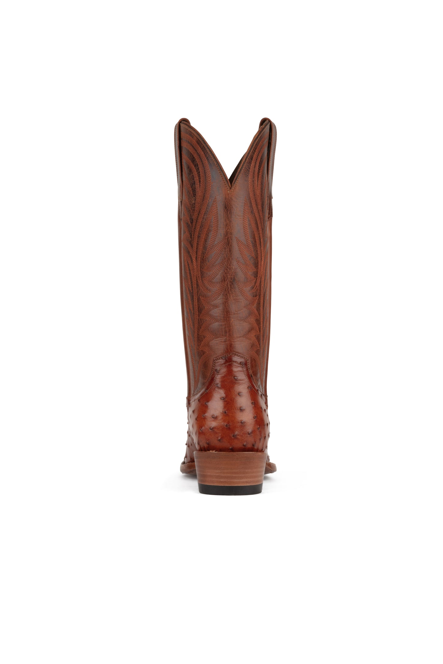 Allens Brand - Brady - Pecan Full Quill Ostrich - Cutter Toe