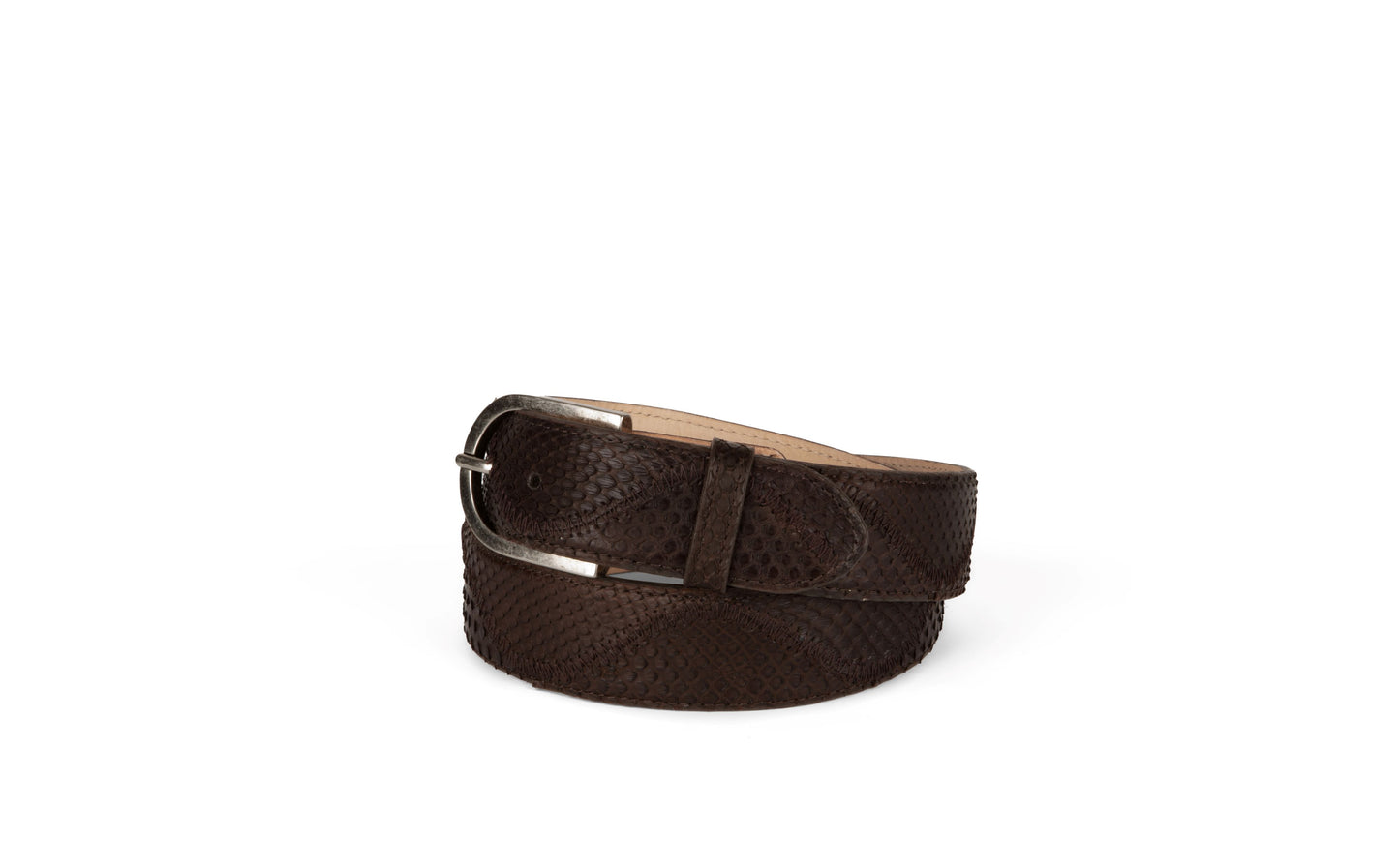 Azulado Patchwork Python Belt