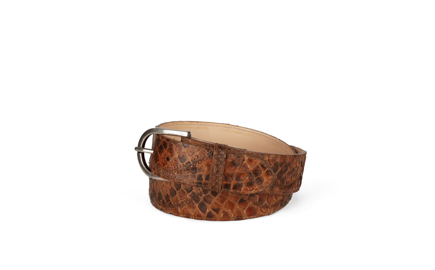 Azulado Patchwork Python Belt