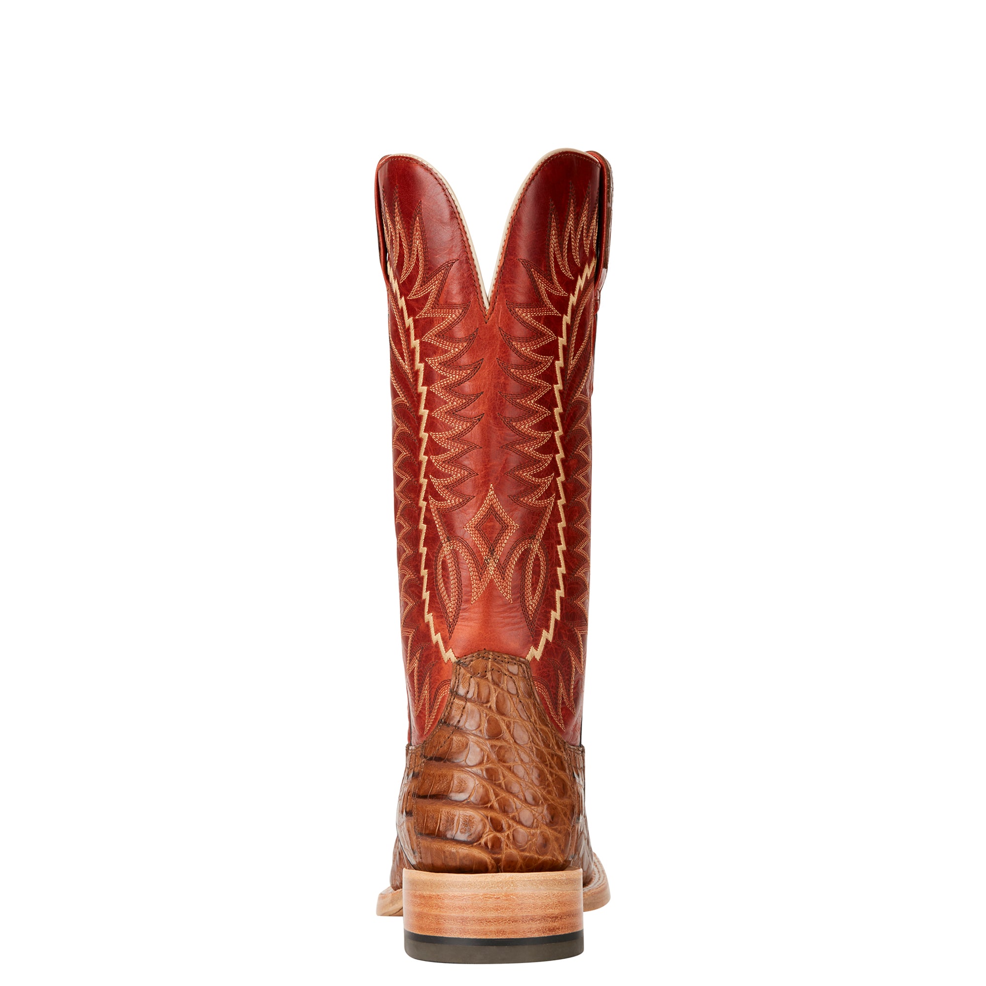 Ariat men's relentless gold buckle caiman exotic boots best sale