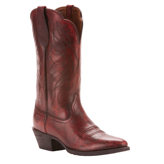 Women's Ariat Heritage R Toe Western Boot Ombre Red #10025124