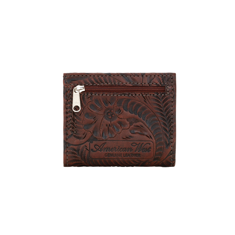 Brown Chestnut Leather Bifold Wallet