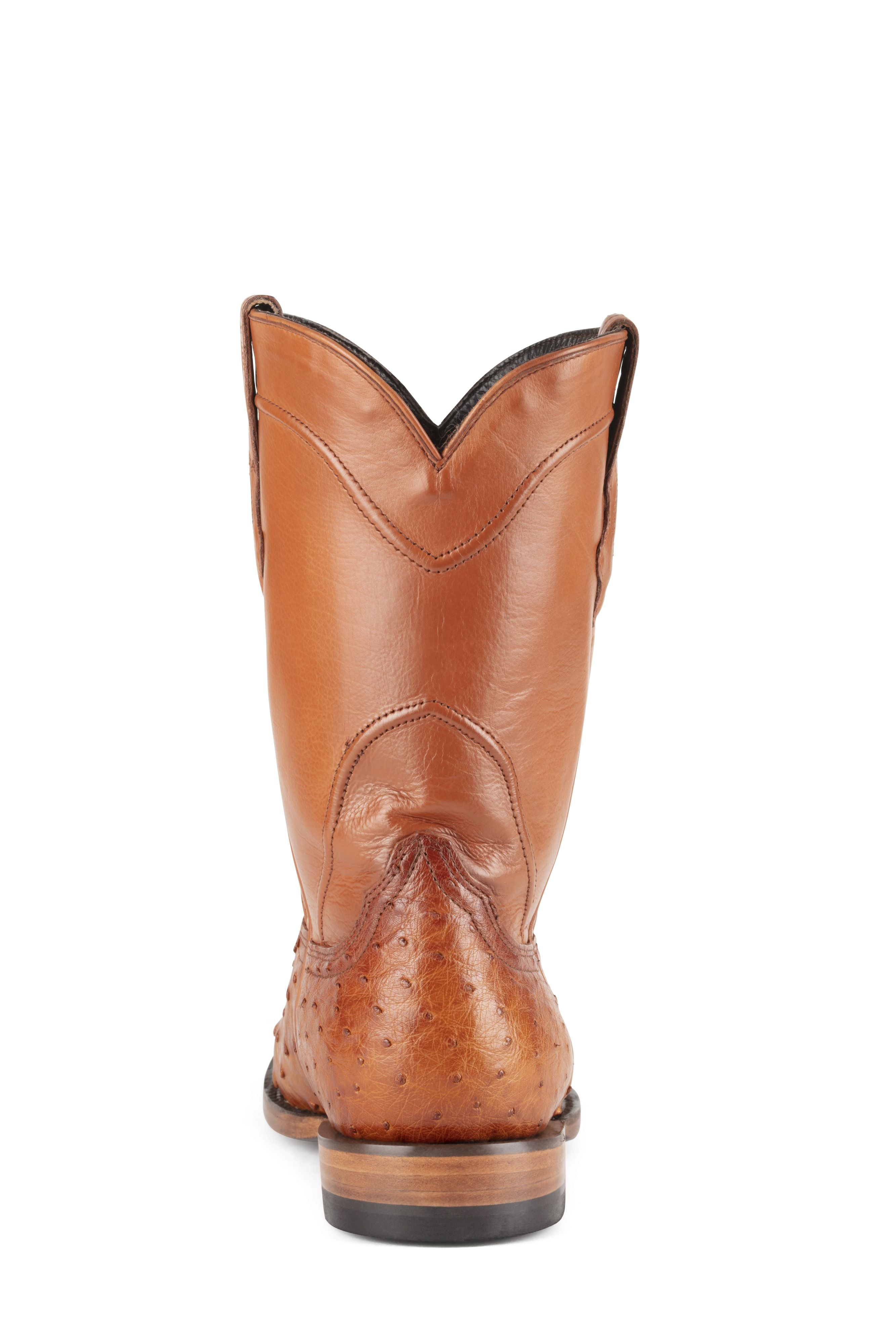 Cognac Ostrich Boots with XTOE