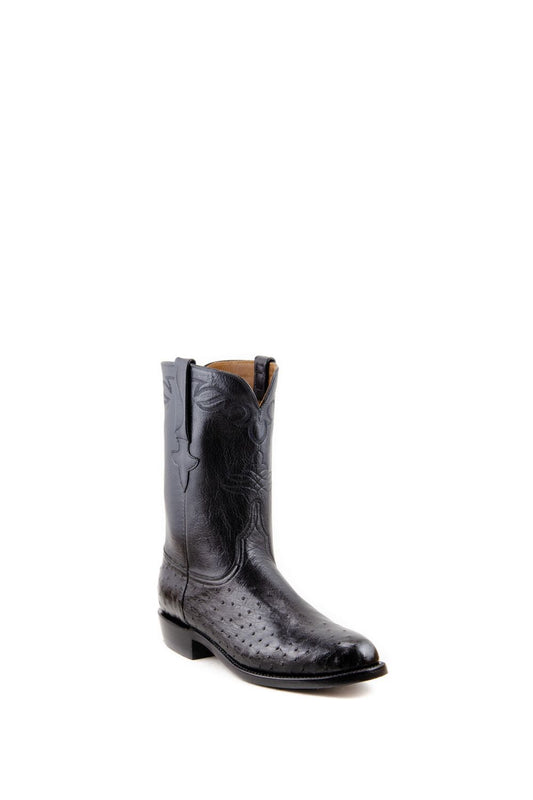 Lucchese Classics - Smooth Ostrich - Roper - Black