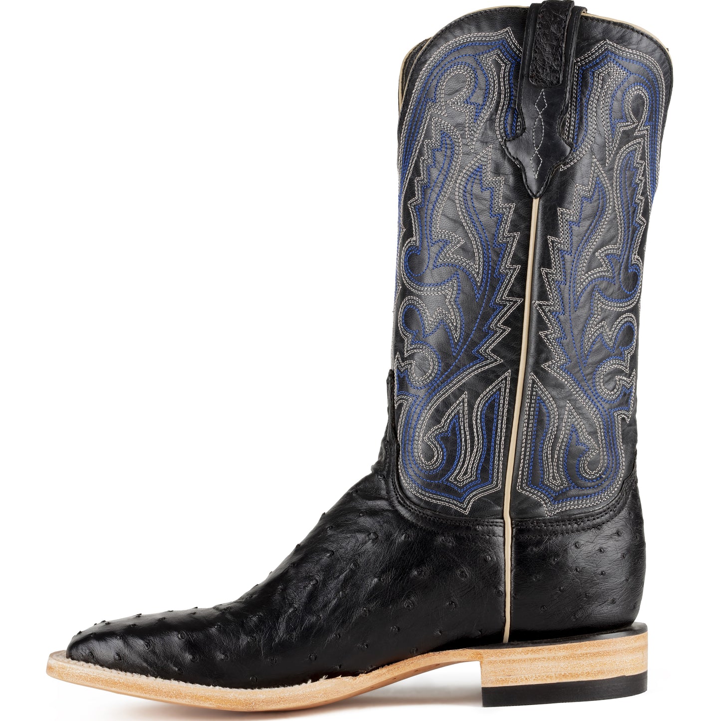 Resistol Boots - Full Quill Ostrich - Square Toe - Black