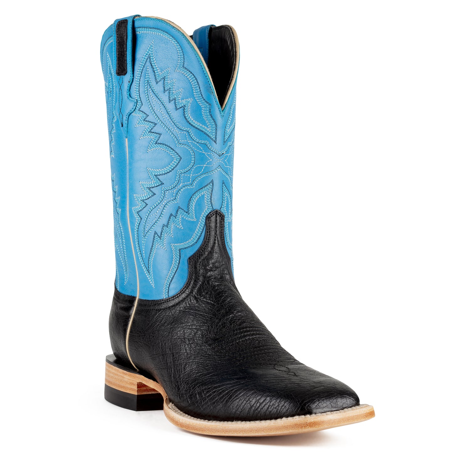 Resistol Boots - Smooth Quill Ostrich - Square Toe - Black