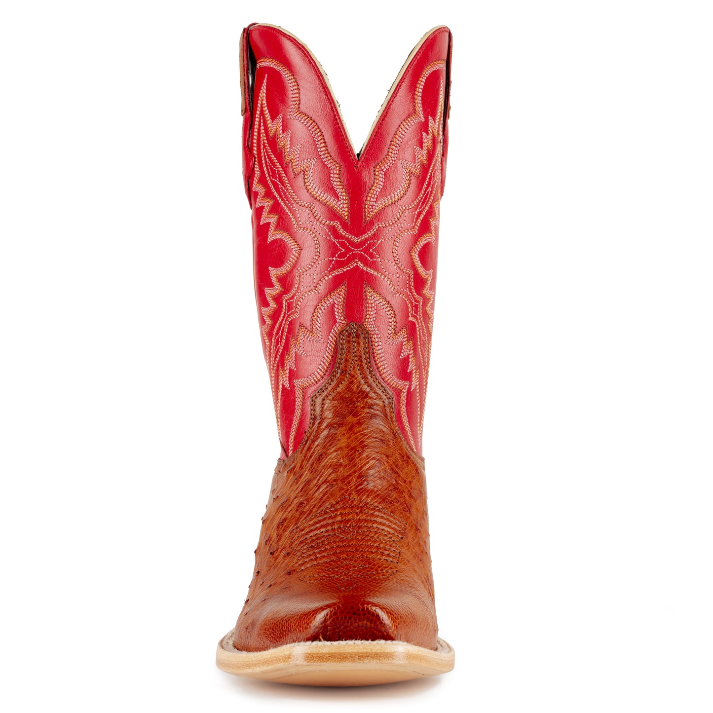 Resistol Boots - Cognac Smooth Ostrich - Cutter Toe - RB0204052CW