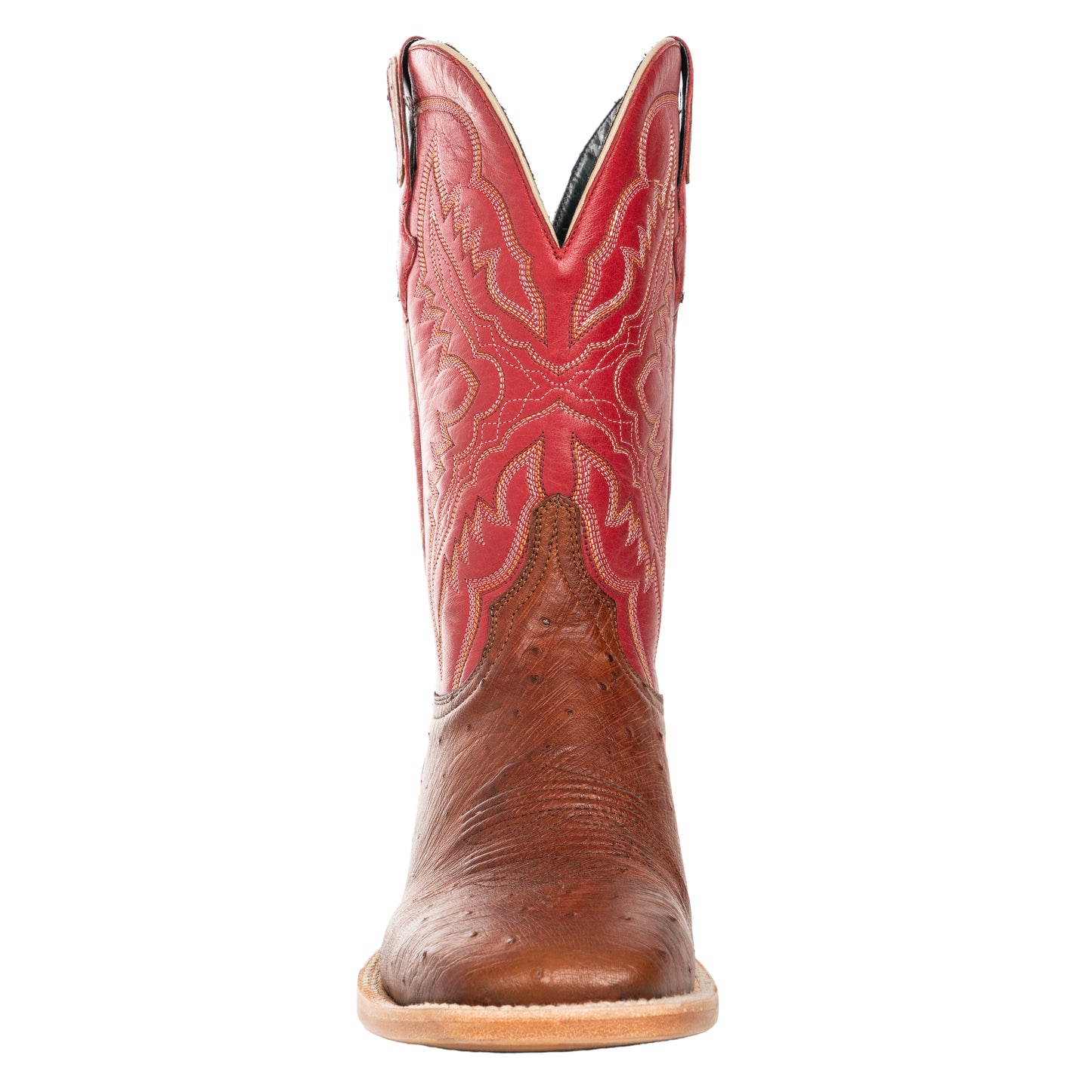 Resistol Boots - Smooth Quill Ostrich - Square Toe - Cognac