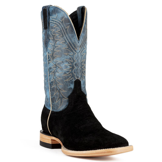 Resistol Boots - Rough Out Suede - Square Toe - Black