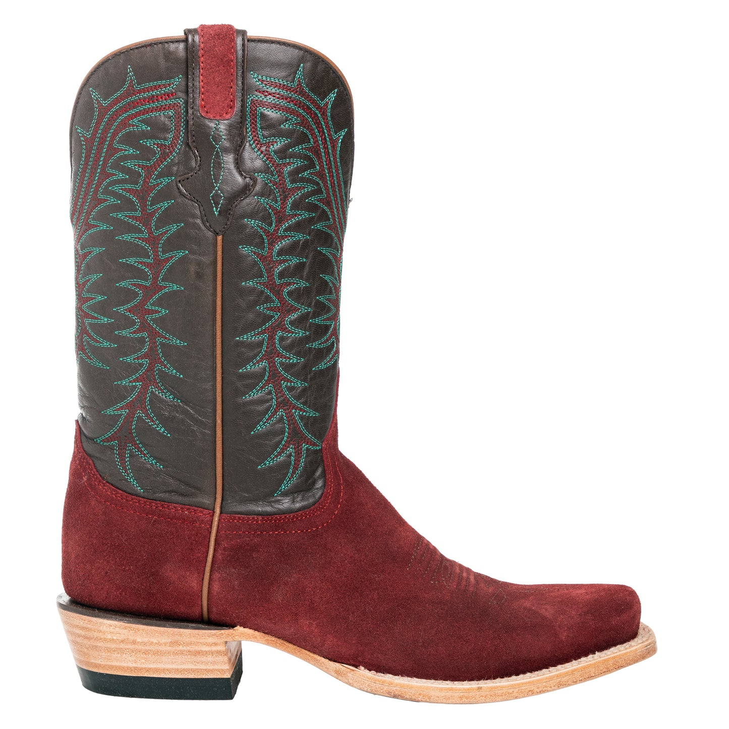 Resistol Boots - Rough Out Suede - Cutter Toe - Dark Red