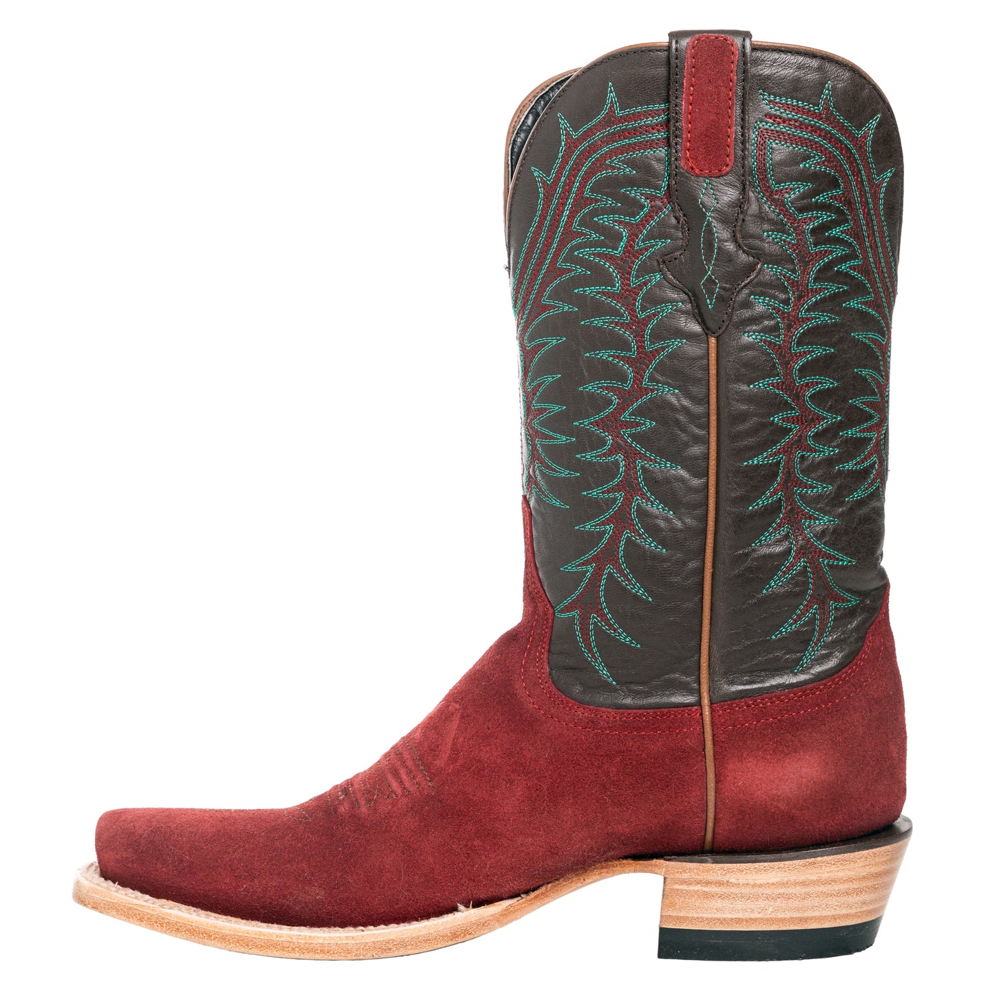 Resistol Boots - Rough Out Suede - Cutter Toe - Dark Red