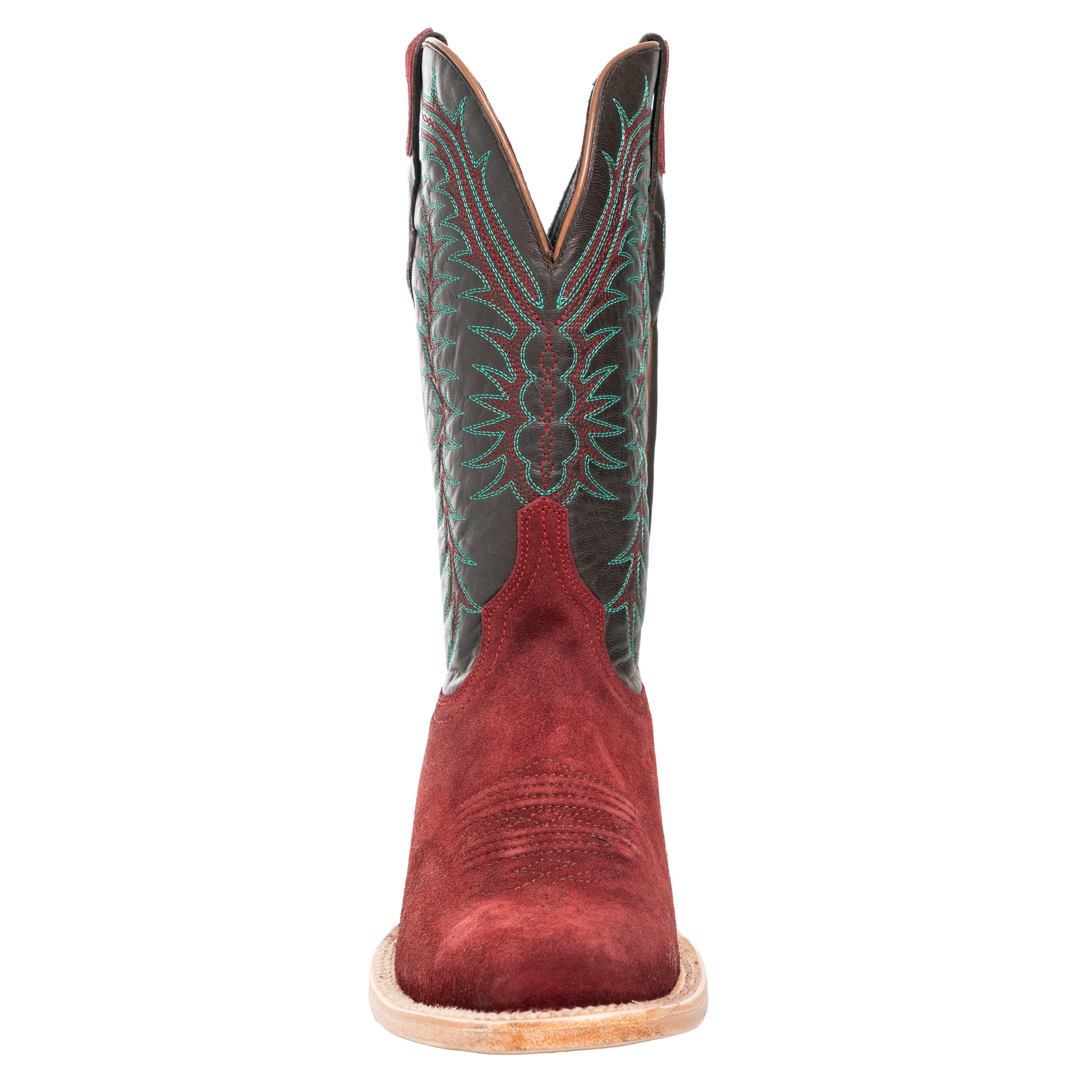 Resistol Boots Rough Out Suede Cutter Toe Dark Red Allens Boots