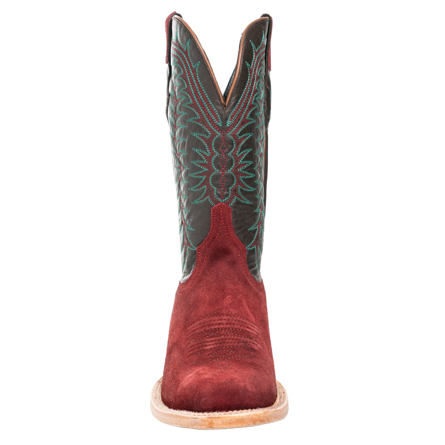 Resistol Boots - Rough Out Suede - Cutter Toe - Dark Red