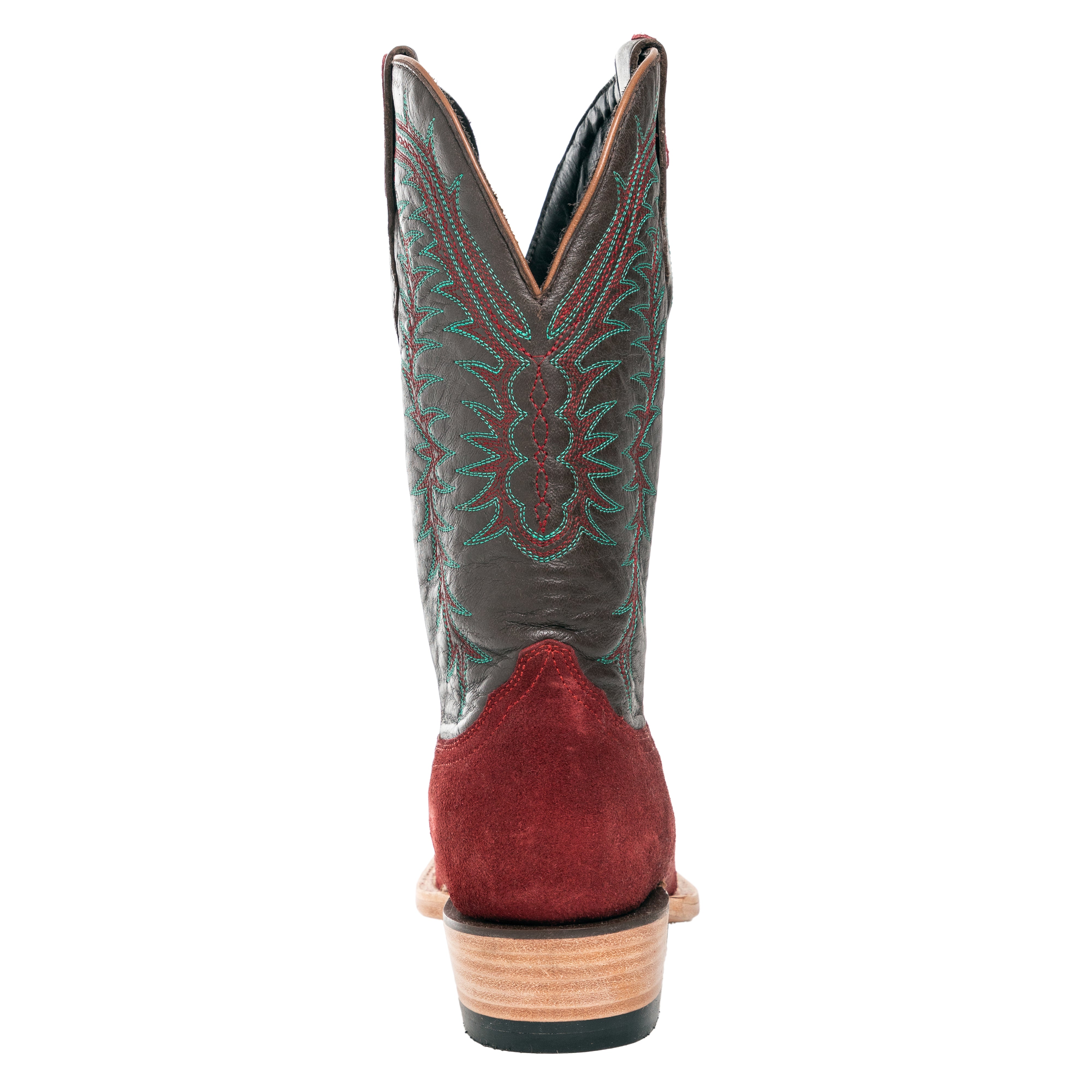 Resistol Boots Rough Out Suede Cutter Toe Dark Red Allens Boots