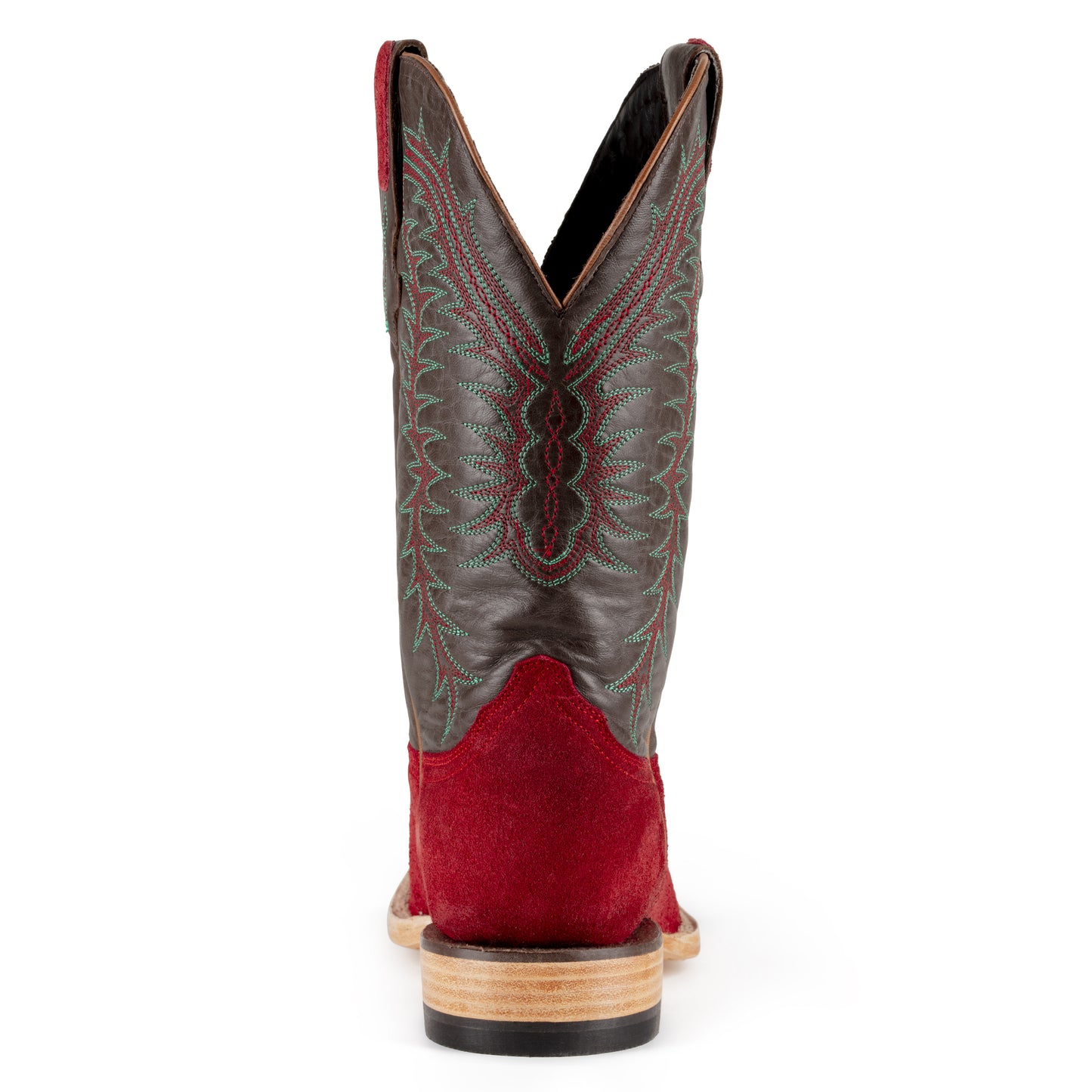 Resistol Boots - Rough Out Suede - Square Toe - Dark Red