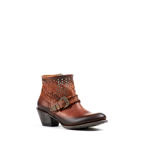 Women's Corral Boot Brown Cutout Ankle #Z0016