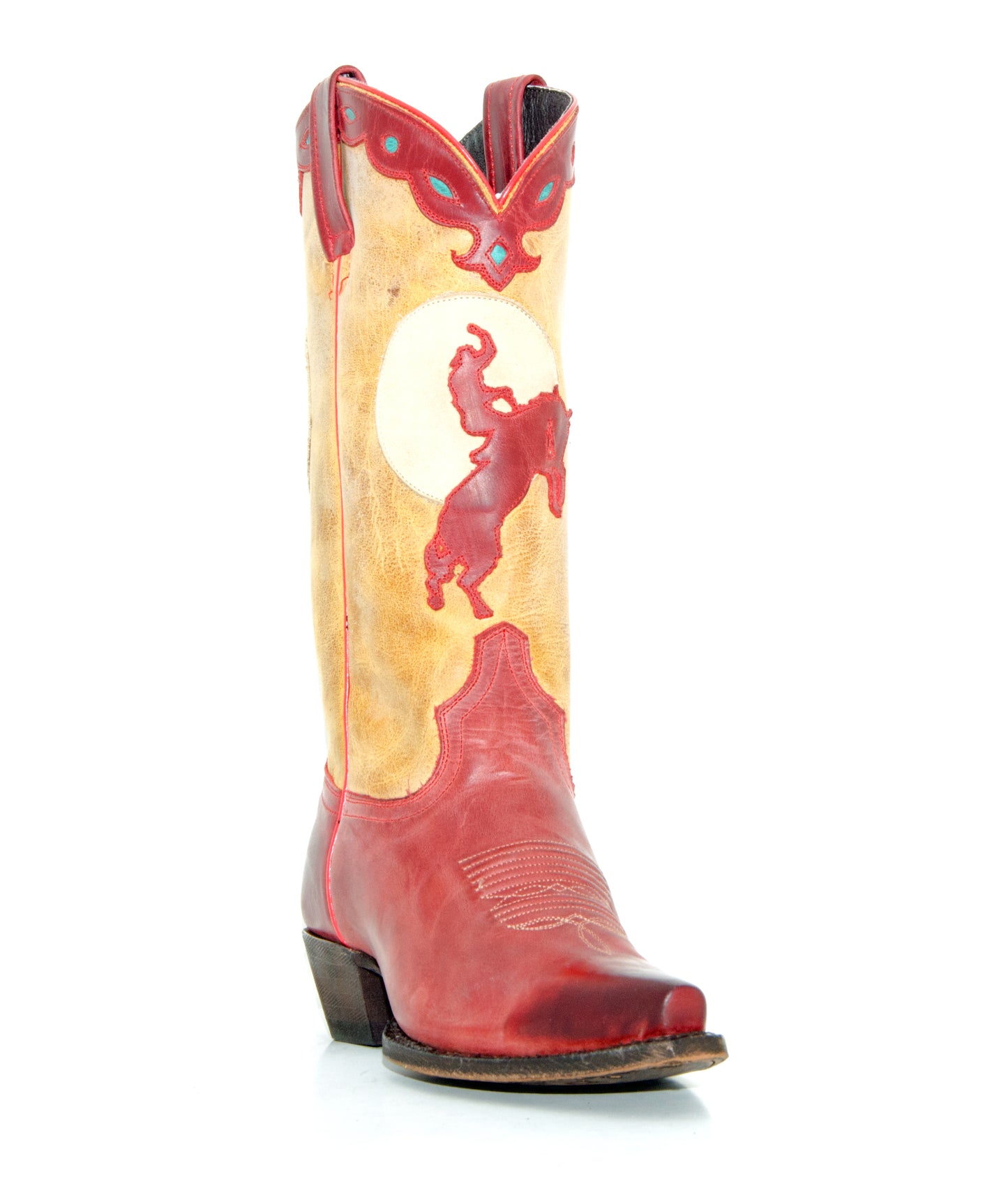 Women's Liberty Black Mulan Boots Rojo #MAC-114