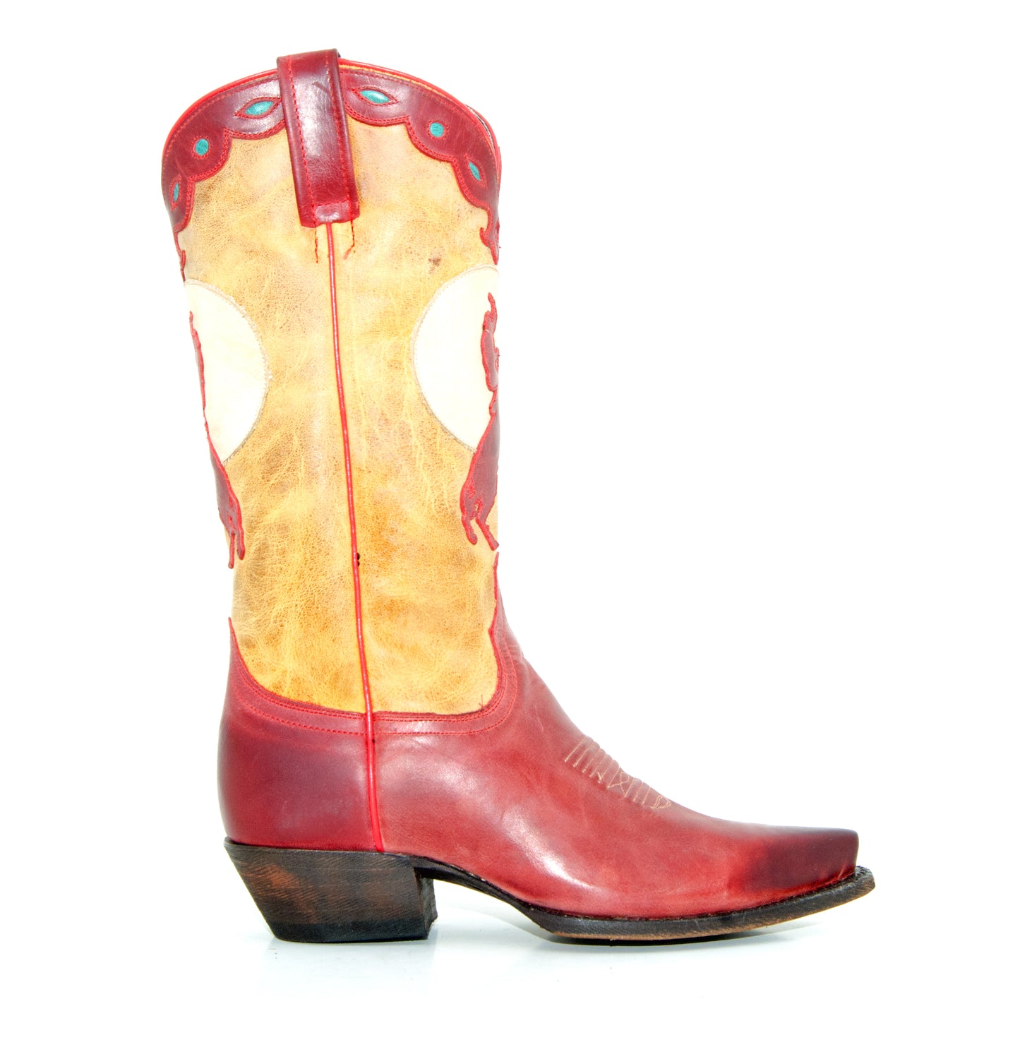 Women's Liberty Black Mulan Boots Rojo #MAC-114